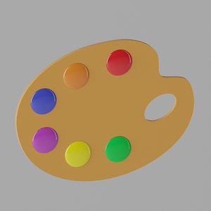 Cartoon Artist Palette
