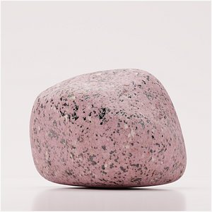 3D Smooth Natural Layered River Stone model