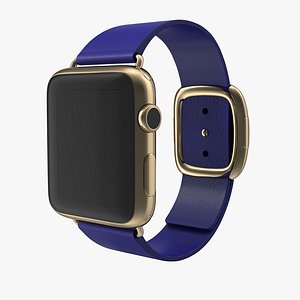 Apple Watch Gold 42mm Soft Blue Leather