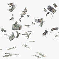 Flying Dollar Bills