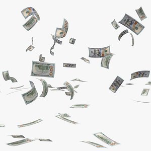 Flying Dollar Bills