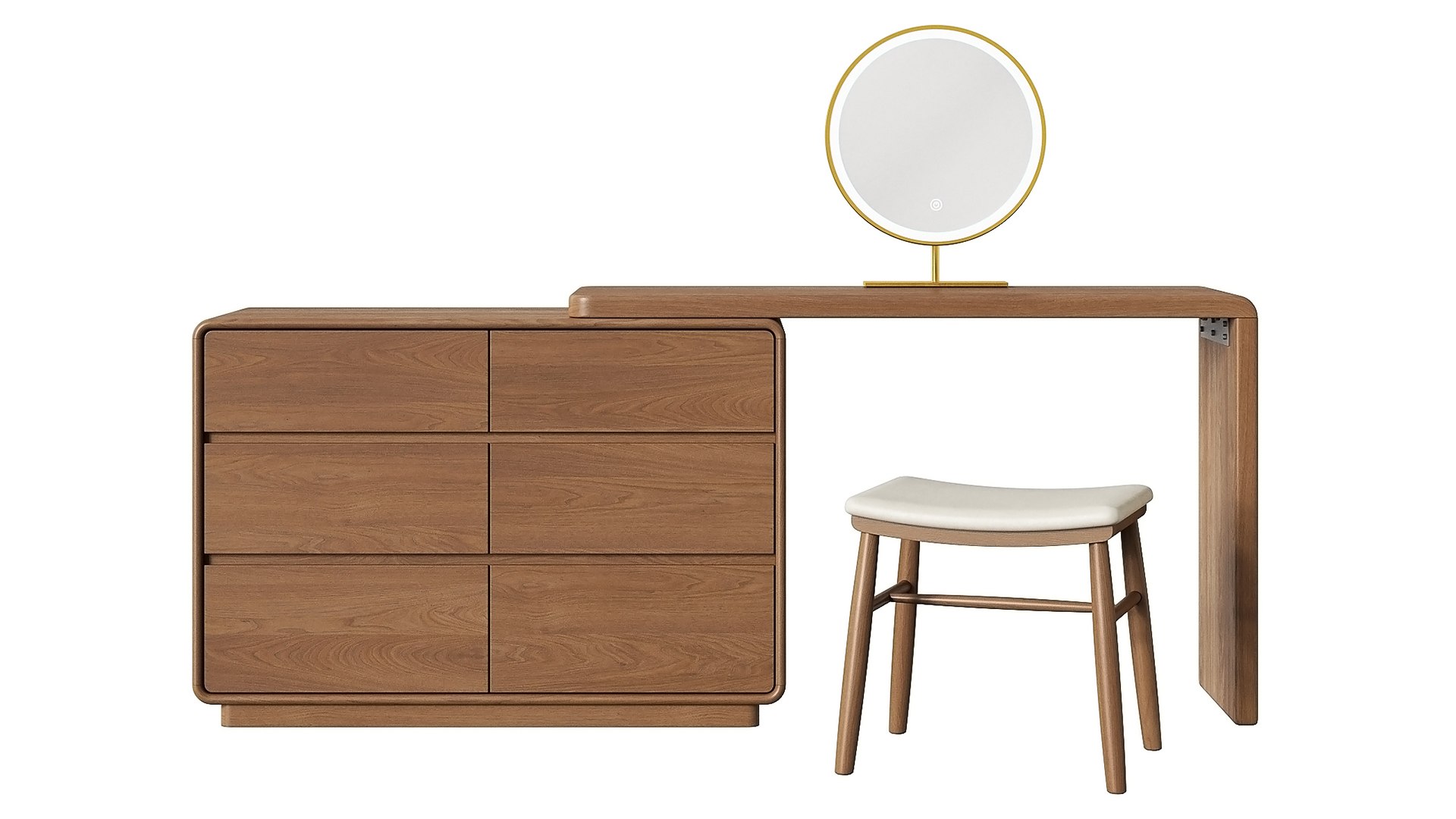 GVAwood Telescopic Dressing Table 3D Model - TurboSquid 2195254