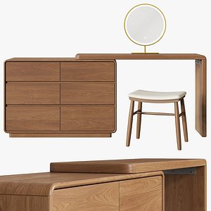 GVAwood telescopic dressing table 3D model