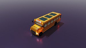 voxel school bus 3D