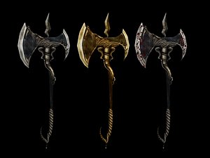 battle axe 3d max