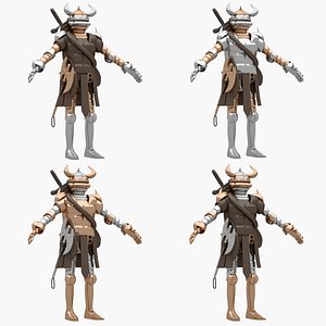Medieval Knight Set 01 Not Rigged 3D model