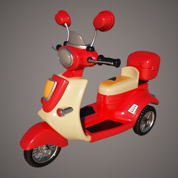 3d cartoon motorcycle cycle model