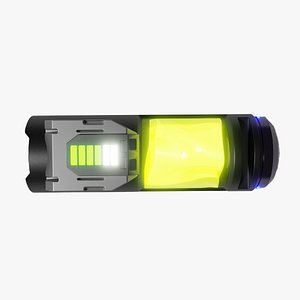 3D Sci-fi Glowing Battery Low-poly 3D model