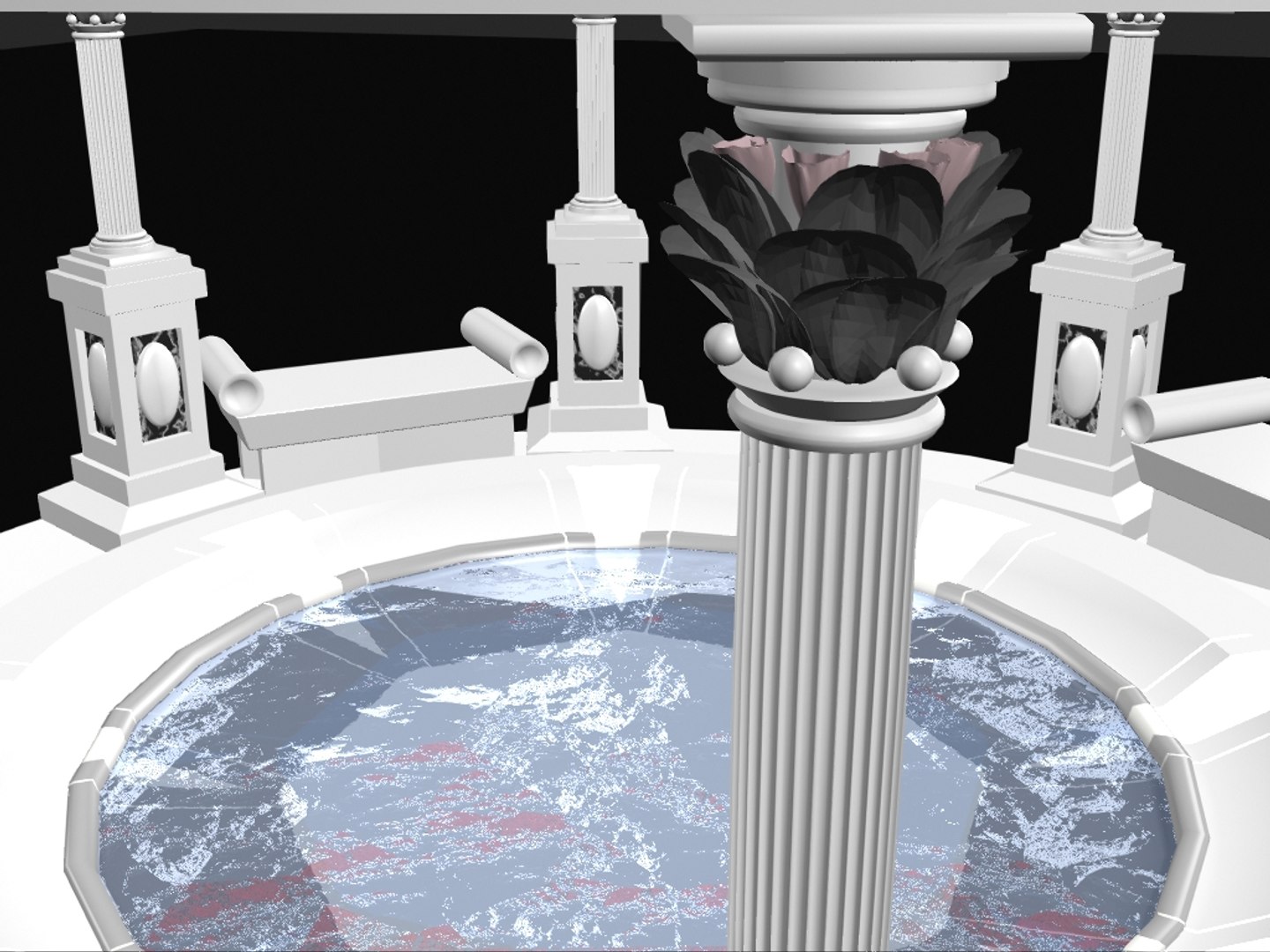 Roman Pool 3d Obj