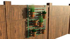 Hanging Garden Pots Wall Frame