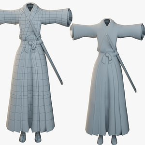3D Samurai Suit Base Mesh 2 3D model