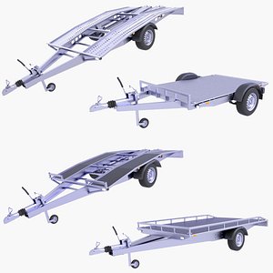 Car Hauler Trailers v43 3D model