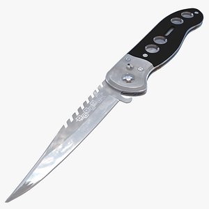 3d model steel pocket knife