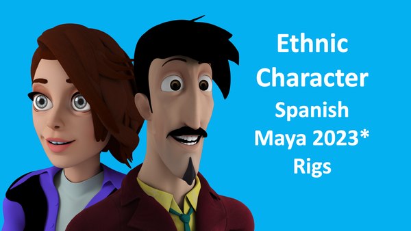 3D Stylized Ethnic Rigs - Spanish model - TurboSquid 2017204