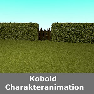 hedge fence 3D model