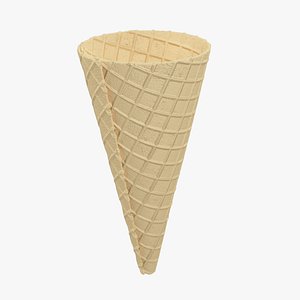 ice cream cone waffle 3D