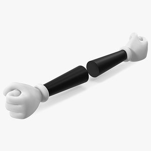 Cartoon Fists in Gloves 3D model