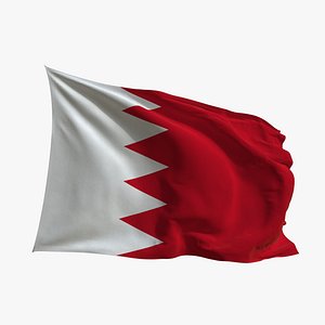 Realistic Animated Flag - Microtexture Rigged - Put your own texture - Def Bahrain