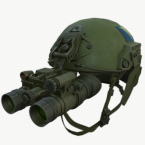 3D Night vision goggles with ballistic helmet