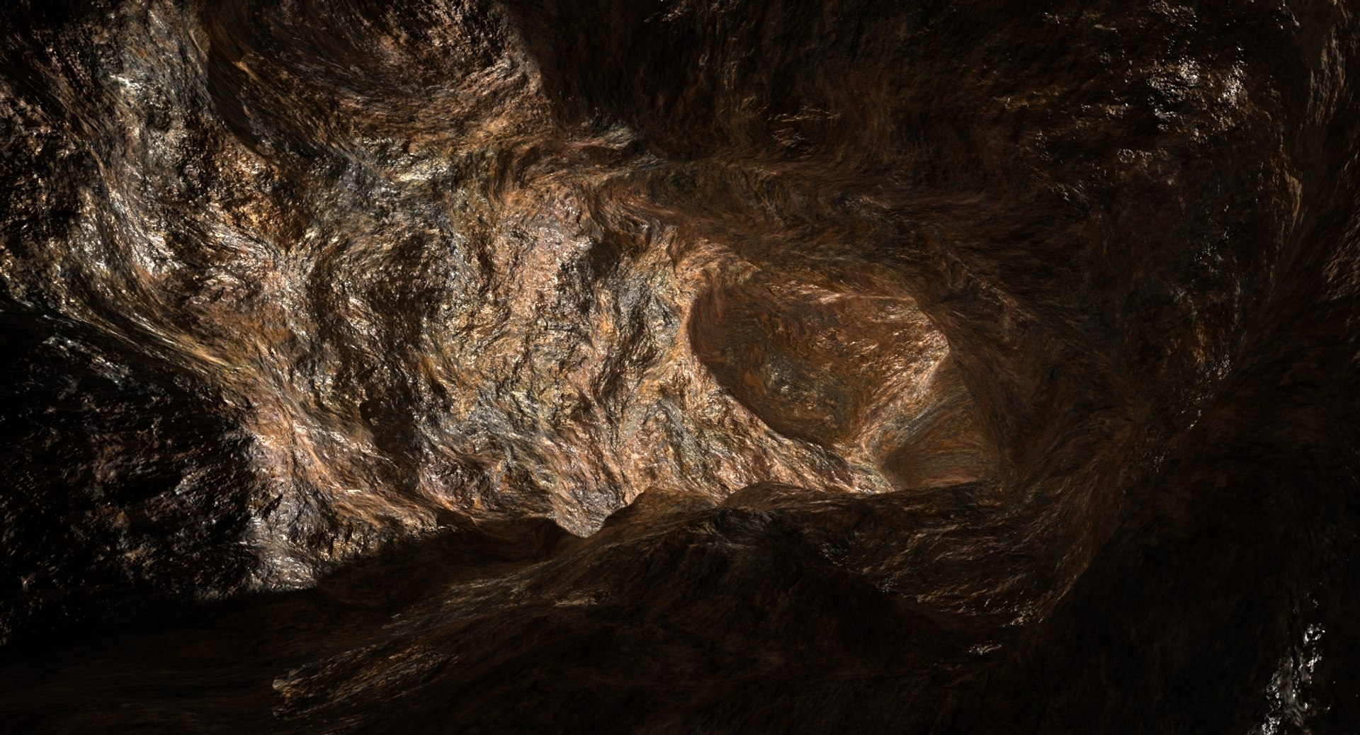 3d Interior Cave Tunnel