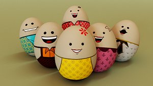 Easter Eggs - MAYA Rigged