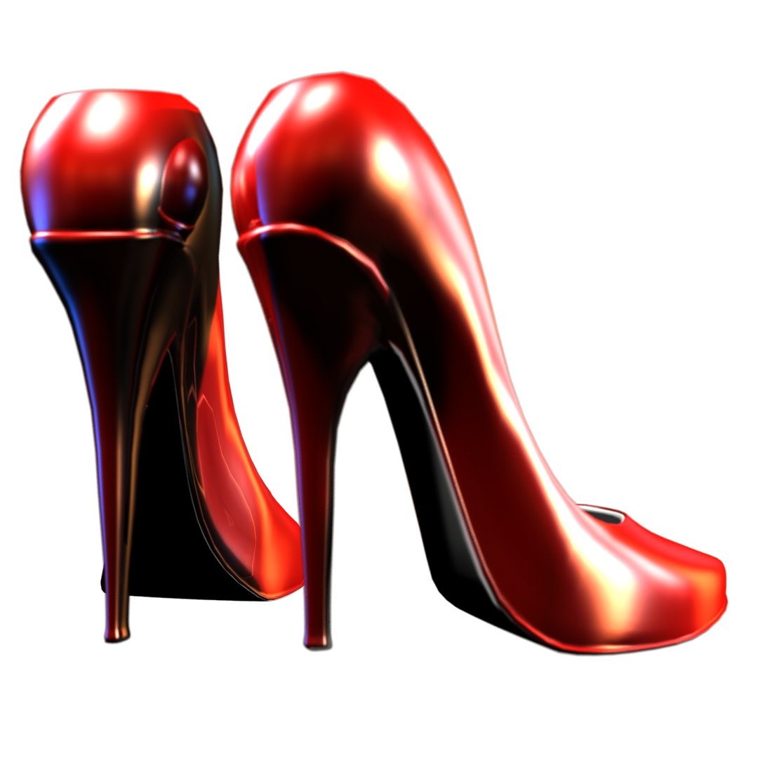 3D stylized hi-heels https://p.turbosquid.com/ts-thumb/xG/lmyQCk/YxdBrEXd/hiheelshoe7/jpg/1508960628/1920x1080/fit_q87/692b24abf8d6319a1cbbada7af45963387b84265/hiheelshoe7.jpg