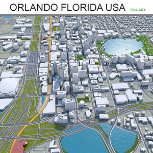 3D model city area building