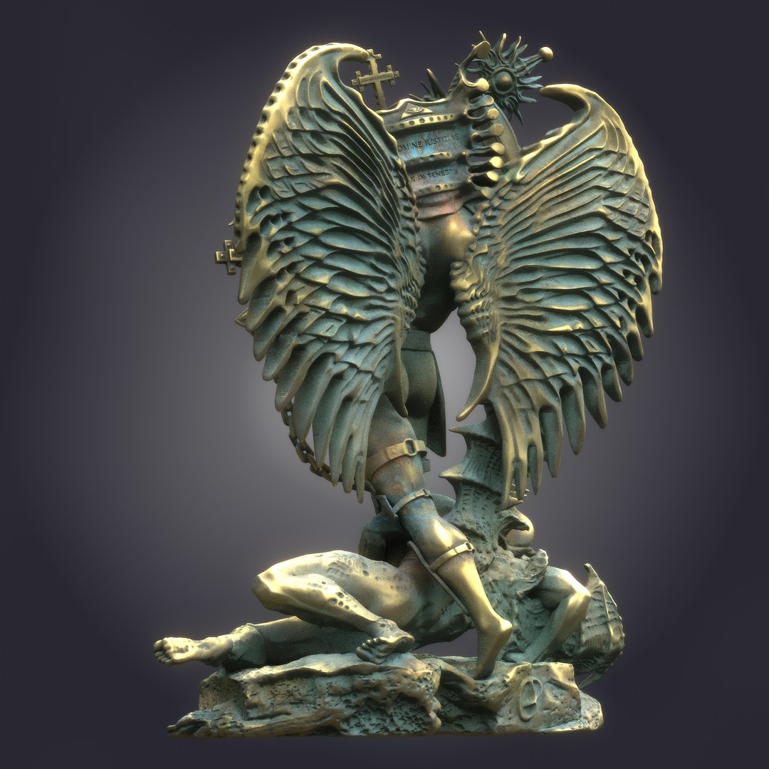 3D Archangel Michael Fights Lucifer - TurboSquid 2155200