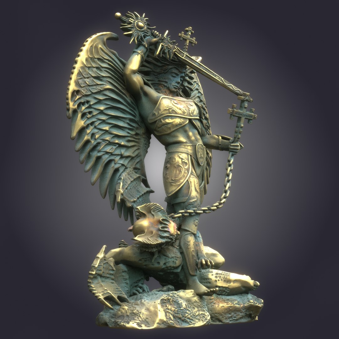 3D Archangel Michael Fights Lucifer - TurboSquid 2155200