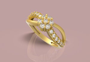 3D Ladies Diamond Ring - 0031