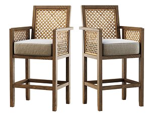 3D model Karen wooden bar stool by Bpoint