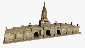 Clock Tower bridge 3D model