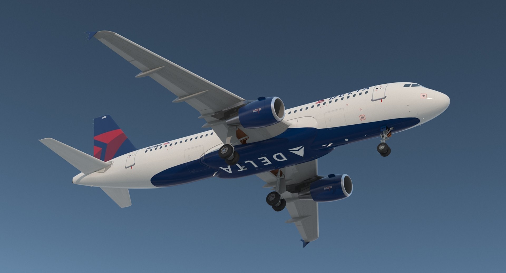 3d Airbus A320 Delta Air Lines Model - Turbosquid 1290278