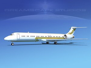 3d md-87 md-80s jet model