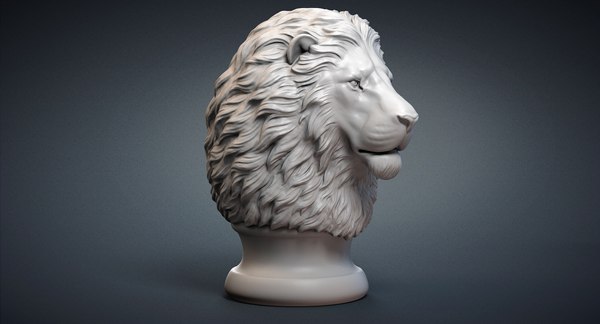 lion head finial 3d max