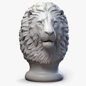 Lion Head Statue Serious