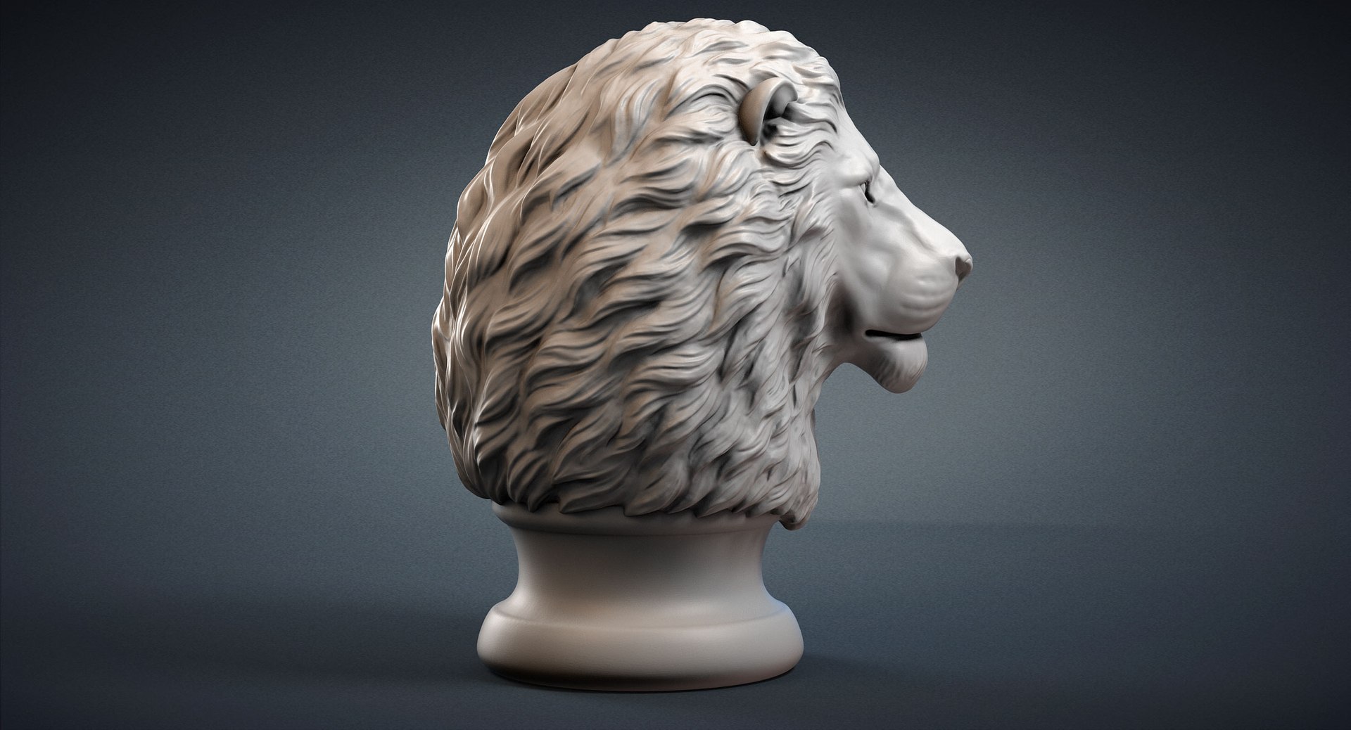 Lion Head Finial 3d Max