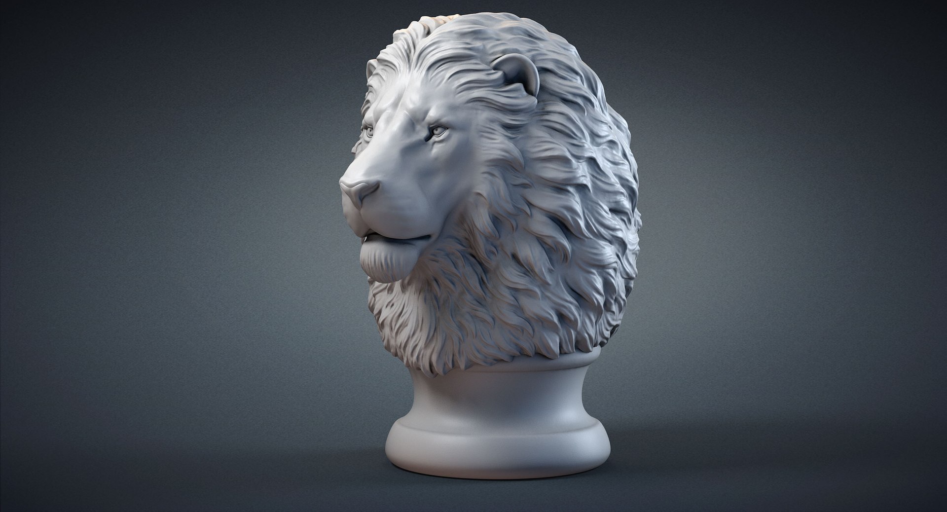 Lion Head Finial 3d Max