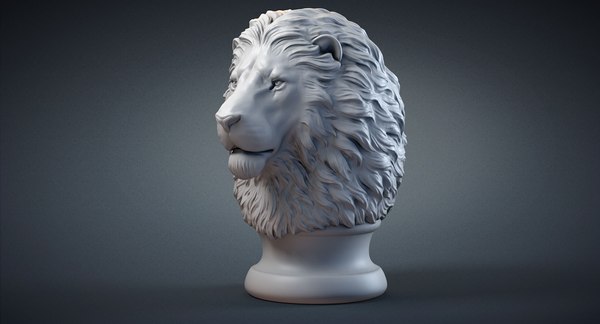 lion head finial 3d max