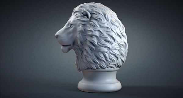 lion head finial 3d max