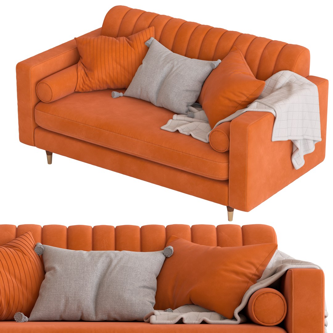 Cult Furniture Belgravia 2Seater Sofa 3D TurboSquid 2172443