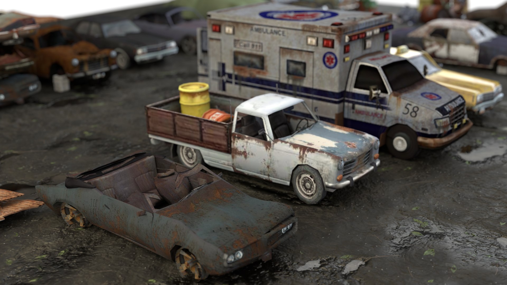 Old Rusty Abandoned car pack 3D model https://p.turbosquid.com/ts-thumb/xH/1KCPtv/Qe/81/png/1644415016/1920x1080/fit_q87/4a51116488778ff58eaf95d2b21f2fe6fb4d8a49/81.jpg