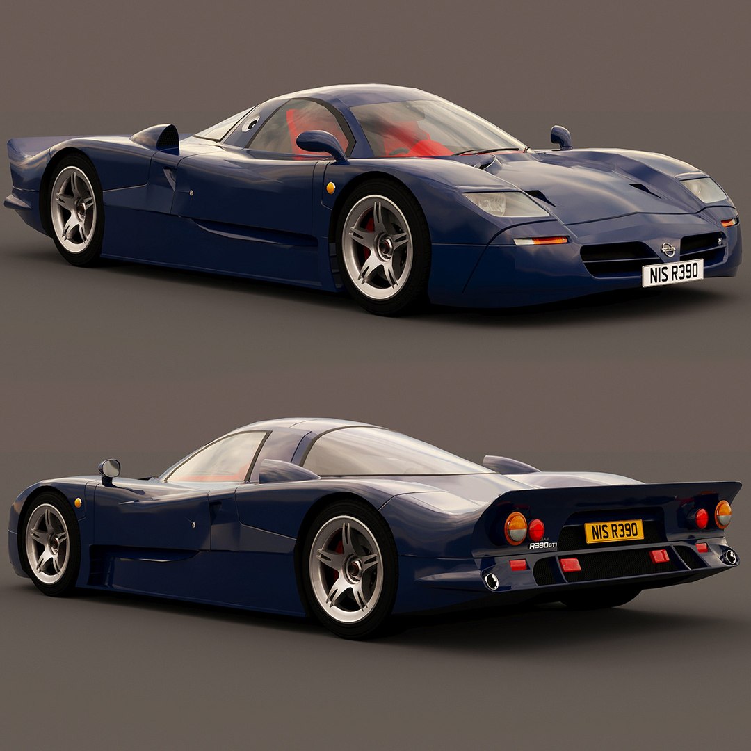 日産スカイライン R390 GT1 LM ロードカー 19983Dモデル