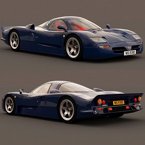 3D nissan skyline r390 gt1 LM road car 1998 model