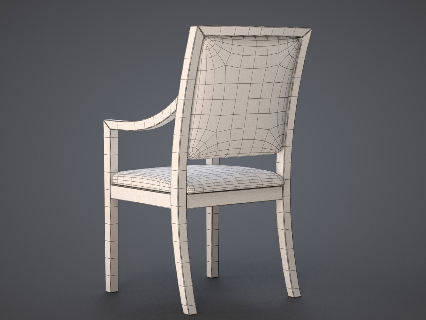 wooden modus chair 3d model