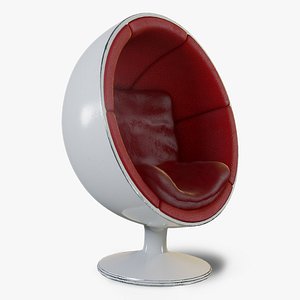 vintage retro ball chair 3D
