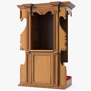 Renaissance Style Confessional 3D model