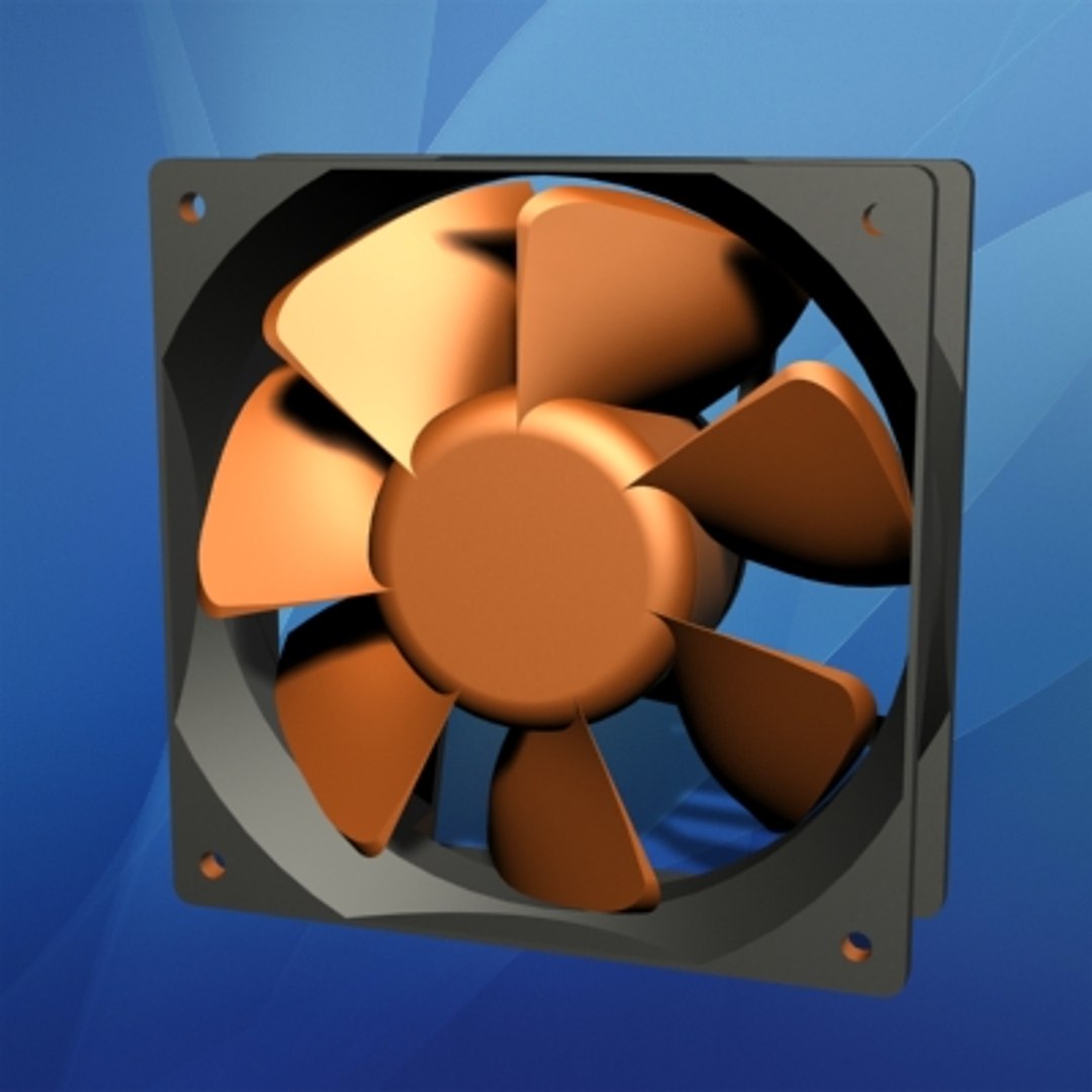 120mm computer cooling fan 3d max