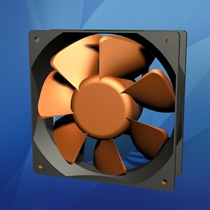 120mm computer cooling fan 3d max