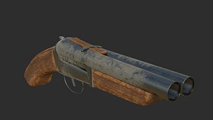 gun shotgun pirate 3D model